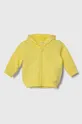 жовтий Бавовняна кофта для немовлят United Colors of Benetton Дитячий