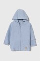 Dětská bavlněná mikina United Colors of Benetton s kapucí modrá 39T2A5014.W.Seasonal