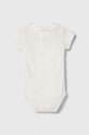 United Colors of Benetton body bawełniane niemowlęce 3I9WMB112.W.Repro.PPYH biały SS24