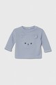 United Colors of Benetton bluza bawełniana niemowlęca aplikacja niebieski 3J70A1050.W.Seasonal