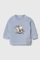 modra Bombažen pulover za dojenčka United Colors of Benetton Otroški
