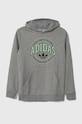 Παιδική μπλούζα adidas Originals απλικέ γκρί IR9620