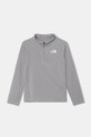 The North Face longsleeve copii NEVER STOP 1/4 ZIP fixat gri NF0A870Q