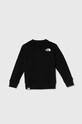 Παιδική βαμβακερή μπλούζα The North Face REDBOX CREW NF0A89PC μαύρο SS24