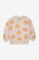 Bobo Choses bluza bawełniana niemowlęca wzorzyste beżowy 124AB022