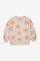 Bobo Choses bluza bawełniana niemowlęca wzorzyste beżowy 124AB022