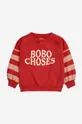 Otroški bombažen pulover Bobo Choses rdeča
