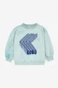 Otroški bombažen pulover Bobo Choses modra
