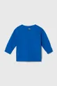 Otroški bombažen pulover Lacoste modra