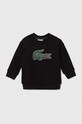 Lacoste hanorac de bumbac pentru copii print negru SJ1231.PPYH