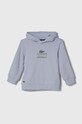Lacoste hanorac de bumbac pentru copii print albastru SJ3805