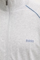BOSS rozepínací mikina pánská bavlněná s elastanem Mix&Match Jacket Z 50515307 šedá