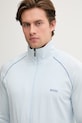 BOSS rozepínací mikina pánská bavlněná s elastanem Mix&Match Jacket Z modrá 50515307