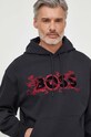 BOSS bluza bawełniana 50510129 czarny SS24