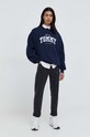 Βαμβακερή μπλούζα Tommy Jeans DM0DM18386 σκούρο μπλε SS24