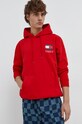 Tommy Jeans bluză rosu DM0DM18418