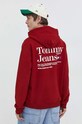 Μπλούζα Tommy Jeans μπορντό DM0DM18860