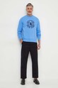 Tommy Hilfiger bluza bawełniana MW0MW33651 niebieski SS24