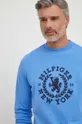 niebieski Tommy Hilfiger bluza bawełniana
