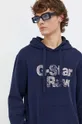 mornarsko modra Bombažen pulover G-Star Raw