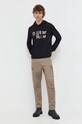 G-Star felpa in cotone D24664.D390 nero SS24