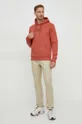 Bombažen pulover Calvin Klein oranžna