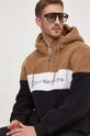 Fleecová mikina Calvin Klein Jeans J30J319924 čierna