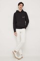 Βαμβακερή μπλούζα Calvin Klein Jeans J30J324620 μαύρο SS24