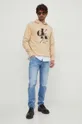 Calvin Klein Jeans bluza bawełniana beżowy