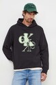 Calvin Klein Jeans hanorac de bumbac print negru J30J324630