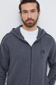 Βαμβακερή μπλούζα adidas γκρί IC9837