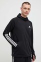 Pulover za tek adidas Performance Own the Run S kapuco črna IK4984