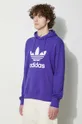 violet adidas Originals cotton sweatshirt Adicolor Classics Trefoil