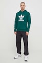 Памучен суичър adidas Originals Adicolor Classics Trefoil IM9407 зелен SS24