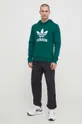 Bombažen pulover adidas Originals Adicolor Classics Trefoil zelena