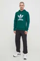 Хлопковая кофта adidas Originals Adicolor Classics Trefoil зелёный