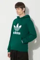 green adidas Originals cotton sweatshirt Adicolor Classics Trefoil