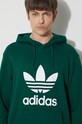 adidas Originals cotton sweatshirt Adicolor Classics Trefoil IM9407 green