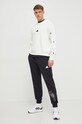 adidas bluza bawełniana IS2036 beżowy SS24