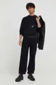 Karl Lagerfeld Jeans pamut melegítőfelső fekete