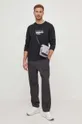 Βαμβακερή μπλούζα Pepe Jeans Robinson μαύρο