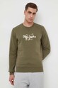 Pepe Jeans hanorac de bumbac Roswell PM582571 verde SS24
