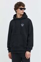 Herschel hanorac de bumbac print negru 50289.01149