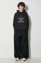 adidas Originals hanorac de bumbac Trefoil Hoodie IU2373 negru SS24