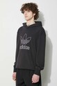 adidas Originals hanorac de bumbac Trefoil Hoodie negru IU2373