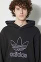 Bavlněná mikina adidas Originals Trefoil Hoodie IU2373 černá