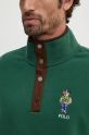 Polo Ralph Lauren felpa in pile verde 710930549