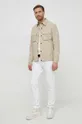 Βαμβακερή μπλούζα Polo Ralph Lauren μπεζ