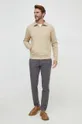 Βαμβακερή μπλούζα Polo Ralph Lauren μπεζ