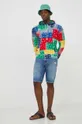 Βαμβακερή μπλούζα Polo Ralph Lauren πολύχρωμο